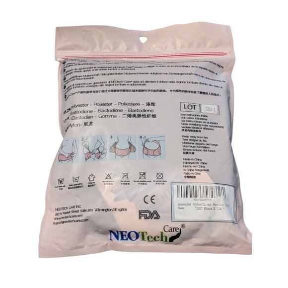 New  Maternity Belt Black Neo Tech Care NTC T007 Size Small - Picture 2 of 5